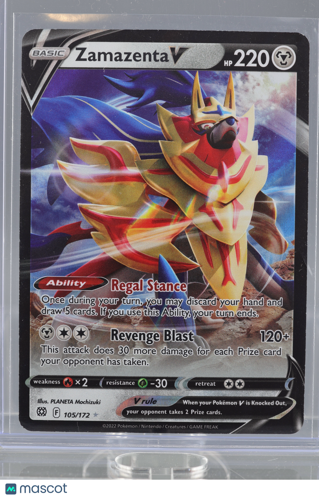 Zamazenta V 2022 Pokemon TCG Brilliant Stars #105